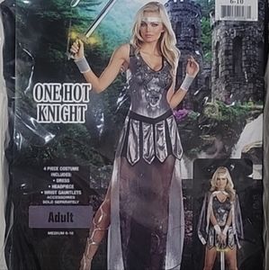 One Hot Knight Costume Halloween Medium 6-10 Adult New In Packaging
